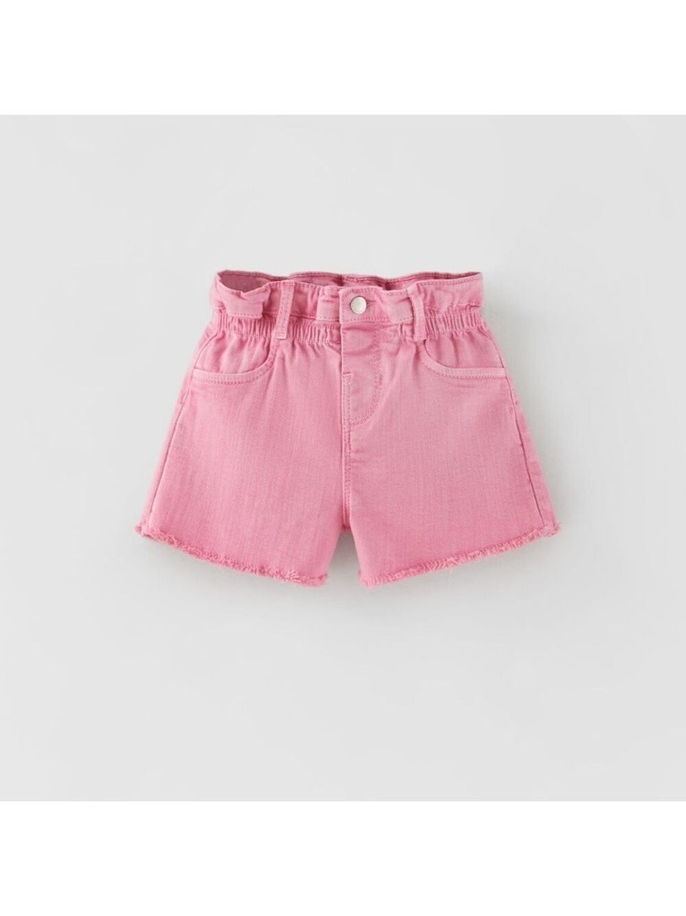 Pink denim shorts